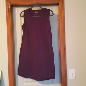 Heather plum t-shirt dress with pockets